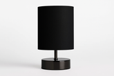 Touch Table Lamp – Dimmable Bedside Light with Black Lampshade